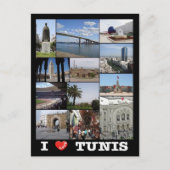 Tunis - I Love - Tunesië - Briefkaart (Voorkant)