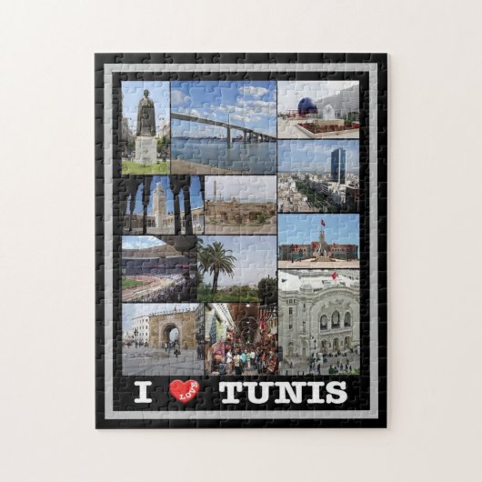 Tunis - I Love - Tunesië - Legpuzzel (Verticaal)