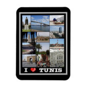 Tunis - I Love - Tunesië - Magneet (Verticaal)