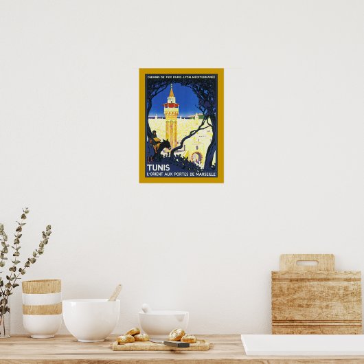 Tunis ~ L'Orient Aux Portes de Marseille Poster (Keuken)