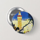 Tunis ~ L'Orient Aux Portes de Marseille Ronde Button 5,7 Cm (Voorkant /achterkant)