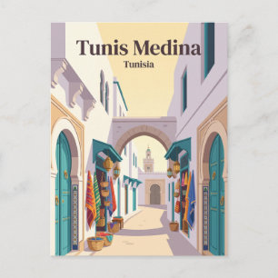 Tunis Medina Tunesië Briefkaart