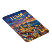 Tunis Silhouette Tunesië Magneet (Rechterzijde)