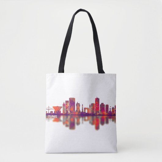 Tunis Skyline Tote Bag (Voorkant)