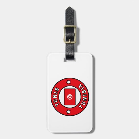 Tunis Tunesië Bagagelabel (Voorkant verticaal)