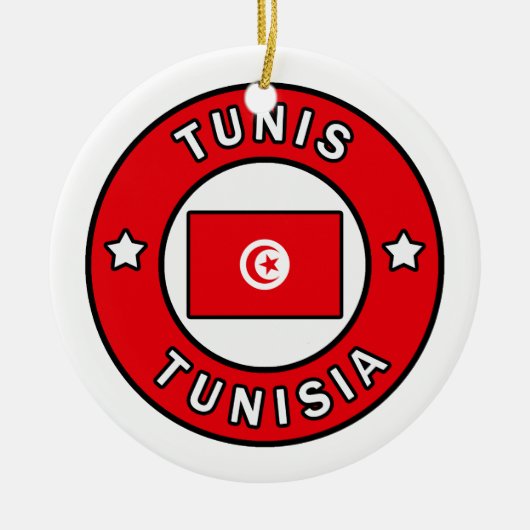 Tunis Tunesië Keramisch Ornament (Voorkant)