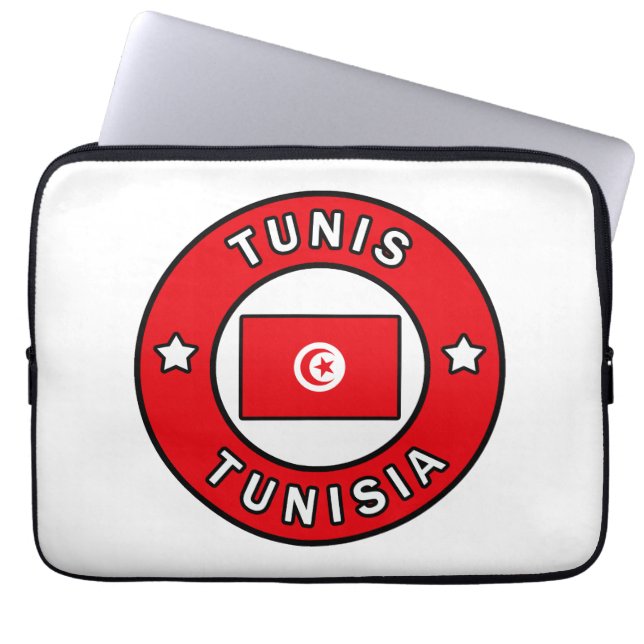 Tunis Tunesië Laptop Sleeve (Voorkant)