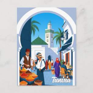Tunis Tunesië Reis Medina Ansichtkaart Briefkaart