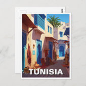 Tunis Tunesië Reizen Briefkaart (Voorkant / Achterkant)