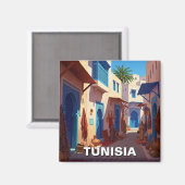 Tunis Tunesië Reizen Magneet (Voorkant / Achterkant)