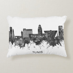 Tunis Tunesië Skyline BW Accent Kussen