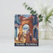 Tunis Tunesië Travel Medina Briefkaart (Staand voorkant)