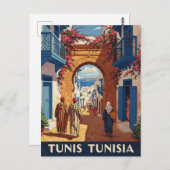Tunis Tunesië Travel Medina Briefkaart (Voorkant / Achterkant)