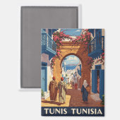 Tunis Tunesië Travel Medina Briefkaart Magneet (Voorkant / Achterkant)