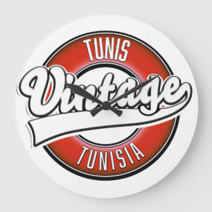 Tunis Tunesië vintage stijl logo Grote Klok