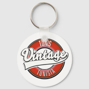 Tunis Tunesië vintage stijl logo Sleutelhanger