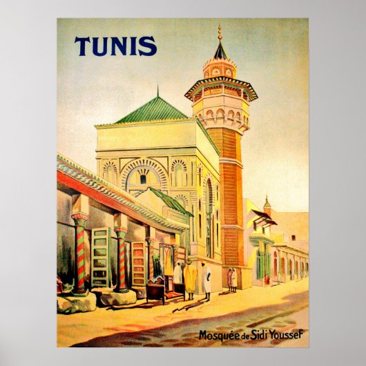 Tunis, Tunesië, Youssef Dey Mosque, stadscentrum Poster (Voorkant)