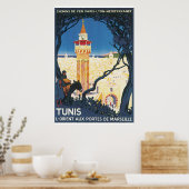 Tunis Vintage Travel Poster (Keuken)