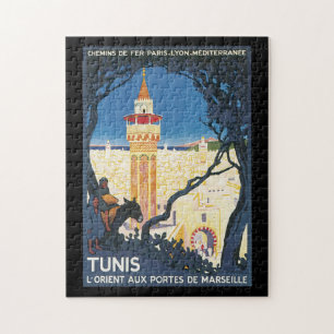 Tunis Vintage Travel Poster Legpuzzel