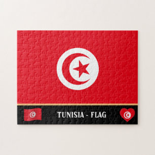 Tunisa Flag & Tunisan country / Tunesië Legpuzzel