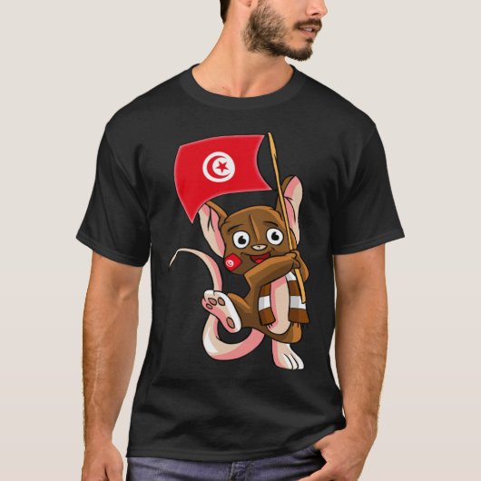 Tunisia Fan Mouse T-shirt (Voorkant)