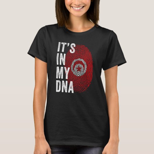 Tunisia It's In My DNA Tunisian Fingerprint Tunisi T-shirt (Voorkant)
