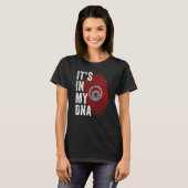 Tunisia It's In My DNA Tunisian Fingerprint Tunisi T-shirt (Voorkant volledig)