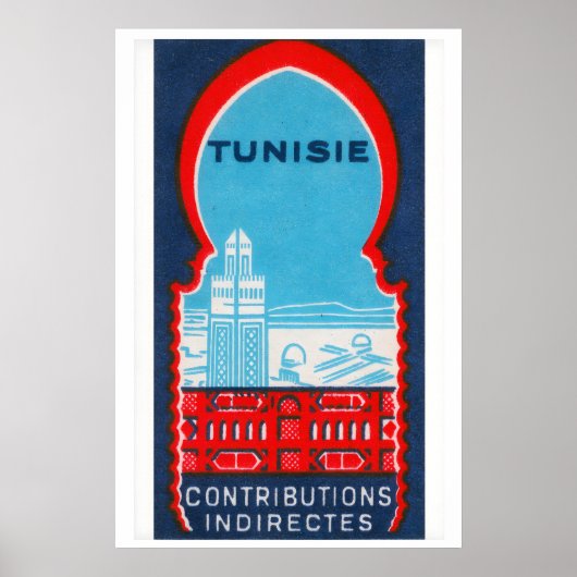 Tunisia - Matchbox Print - Sweden Wall Art (Voorkant)