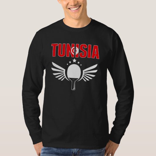 Tunisia Ping Pong  Tunisian Table Tennis Team Supp T-shirt (Voorkant)