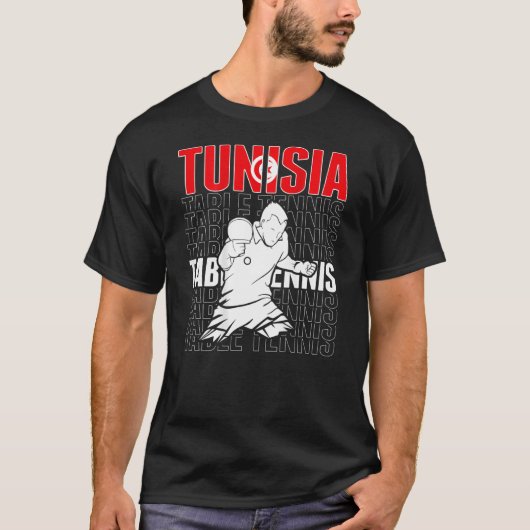 Tunisia Table Tennis  Support Tunisia Ping Pong Te T-shirt (Voorkant)