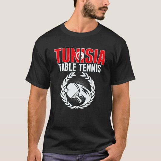 Tunisia Table Tennis   Tunisian Ping Pong Team Sup T-shirt (Voorkant)