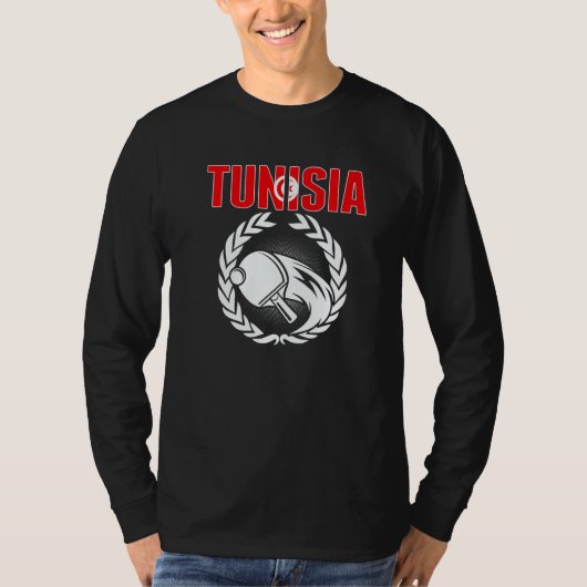 Tunisia Table Tennis Tunisian Ping Pong Team Supp T-shirt (Voorkant)
