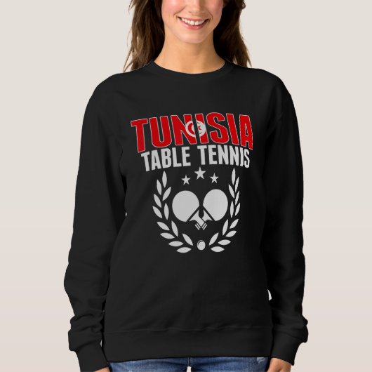 Tunisia Table Tennis  Tunisian Ping Pong Team Supp Trui (Voorkant)