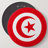 Tunisian Flag Ronde Button 6,0 Cm (Voorkant /achterkant)