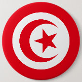 Tunisian Flag Ronde Button 6,0 Cm (Voorkant)