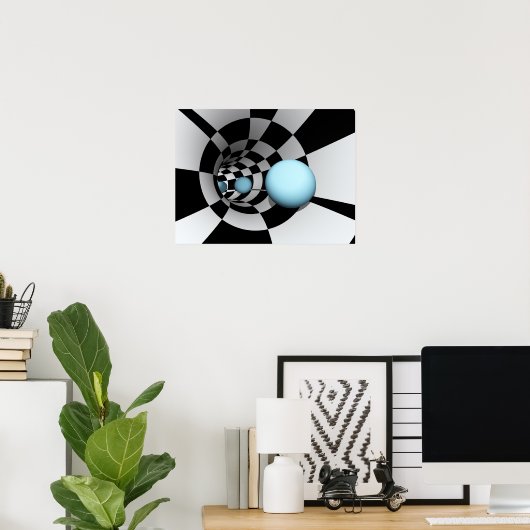 Tunnel Gecontroleerd Abstract Poster (Thuiskantoor)