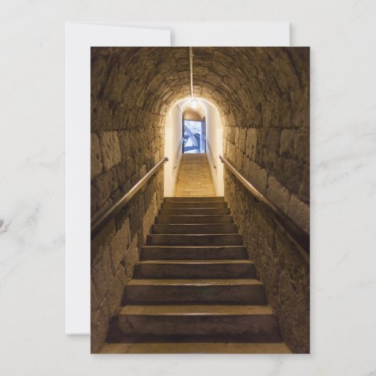 Tunnel in een oude zoutmijn bedankkaart (Voorkant)