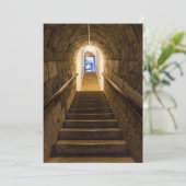 Tunnel in een oude zoutmijn bedankkaart (Staand voorkant)