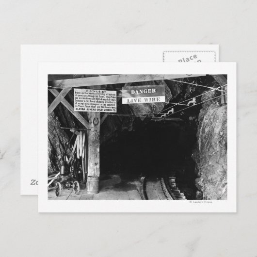 Tunnel in Juneau, Alaska Treadwell Mine Briefkaart (Voorkant / Achterkant)