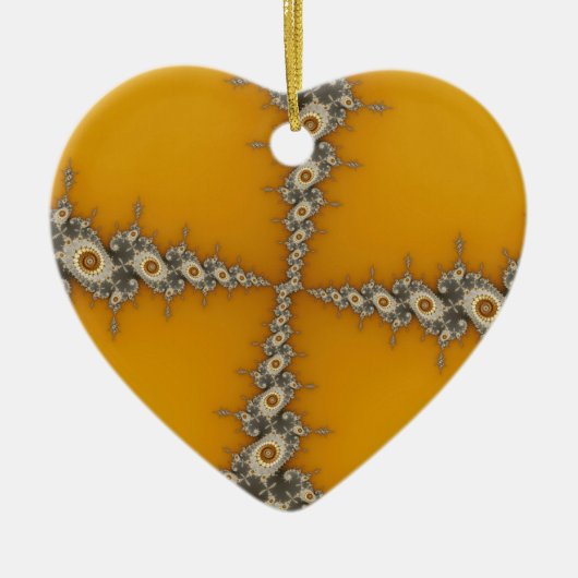 Tunnel kerstfractal keramisch ornament (Voorkant)