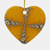 Tunnel kerstfractal keramisch ornament (Achterkant)