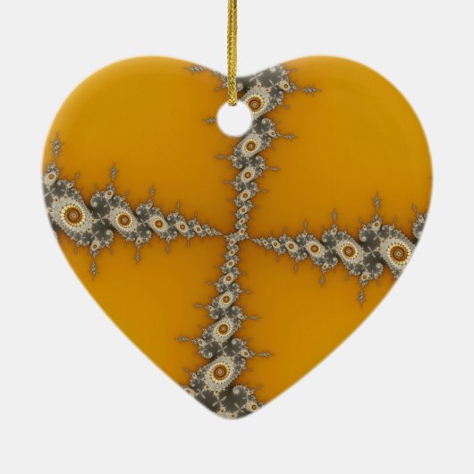 Tunnel kerstfractal keramisch ornament (Achterkant)