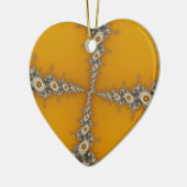 Tunnel kerstfractal keramisch ornament (Links)