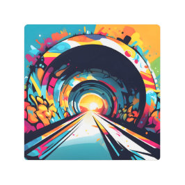 Tunnel met graffiti kunst
