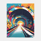 Tunnel met graffiti kunst fleece deken (Voorkant)