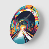 Tunnel met graffiti kunst ronde klok (Hoek)