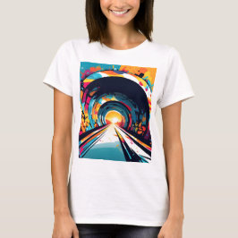 Tunnel met graffiti kunst t-shirt