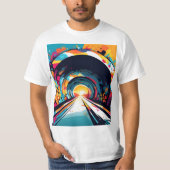 Tunnel met graffiti kunst t-shirt (Voorkant)