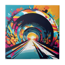Tunnel met graffiti kunst