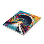 Tunnel met graffiti kunst tegeltje (Zijkant)